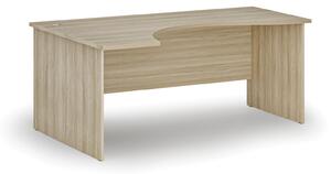 Ergonomický kancelářský pracovní stůl PRIMO WOOD, 1800 x 1200 mm, levý, dub přírodní