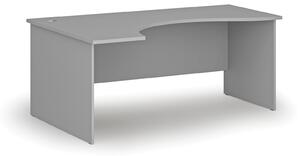 Ergonomický kancelářský psací stůl PRIMO GRAY, 180x120 cm, levý, šedá