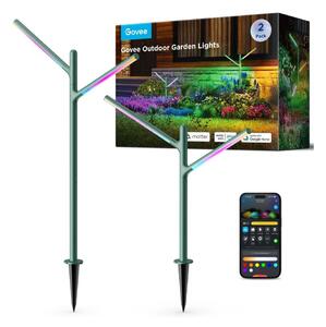 Govee-SADA 2x LED RGBICWW Stm. venkovní lampa LED/36W/230V IP66 2700-6500K Wi-Fi