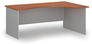Ergonomický kancelářský pracovní stůl PRIMO GRAY, 1800 x 1200 mm, pravý, šedá/třešeň
