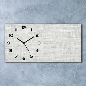 Skleněné hodiny na stěnu Lněné bílé plátno pl_zsp_60x30_f_53512774