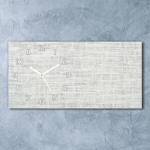 Skleněné hodiny na stěnu Lněné bílé plátno pl_zsp_60x30_f_53512774