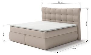 Boxspringová postel s matracemi a topperem SOFIA 180x200 cm béžová