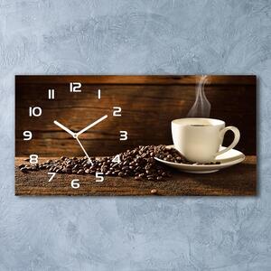 Skleněné hodiny na stěnu tiché Šálek kávy pl_zsp_60x30_f_54604060