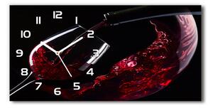Skleněné hodiny na stěnu tiché Červené víno pl_zsp_60x30_f_54930015