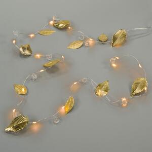 Nexos 86913 Osvětlení perly a zlaté listy, 20 LED, teplá bílá