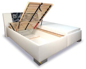 Čalouněná postel s úložným prostorem Leontýna