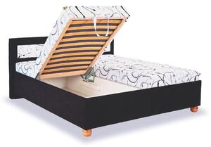 Zvýšená čalouněná postel s úložným prostorem Malvína