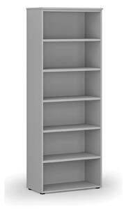 Kancelářský regál PRIMO GRAY, 2128 x 800 x 420 mm, šedá