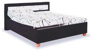 Zvýšená čalouněná postel s úložným prostorem Malvína