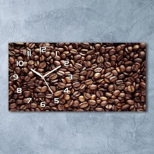 Moderní skleněné hodiny na stěnu Zrnka kávy pl_zsp_60x30_f_57418754