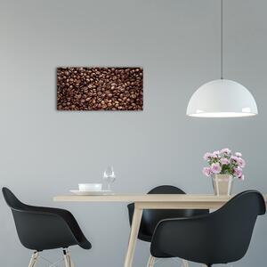 Moderní skleněné hodiny na stěnu Zrnka kávy pl_zsp_60x30_f_57418754