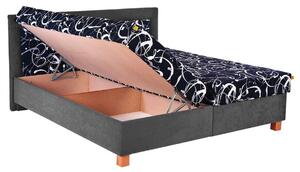 Čalouněná postel s úložným prostorem Jitka