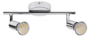 Rabalux 6987 LED nástěnné či stropní bodové svítidlo Norton 2x3W | GU10 | 440lm | 3000K - chrom