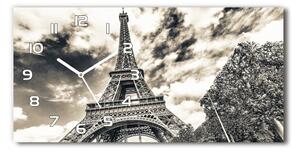 Skleněné hodiny na stěnu Eiffelova věž Paříž pl_zsp_60x30_f_57669652