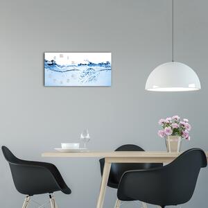 Moderní skleněné hodiny na stěnu Voda pl_zsp_60x30_f_57954146
