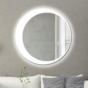 Zrcadlo Moony bílé LED 95 x 95 cm