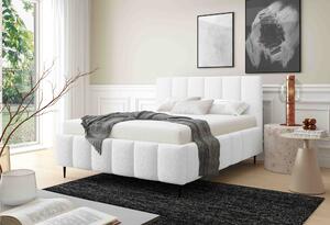 Manželská čalouněná postel 180x200 SERAFINA LEG - bílá