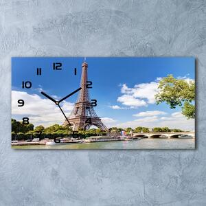 Skleněné hodiny na stěnu Eiffelova věž Paříž pl_zsp_60x30_f_59254074
