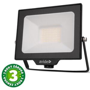 Prémiový ultratenký LED reflektor černý 30W 3000lm, denní, s přípravou na čidlo, 3 roky