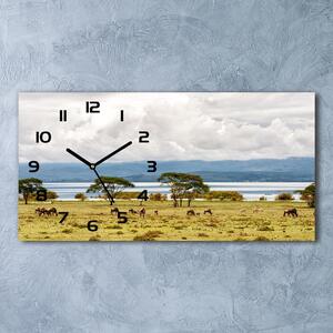 Skleněné hodiny na stěnu Jezero Naivasha pl_zsp_60x30_f_60219348