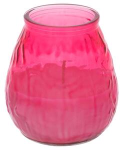Nexos 86225 Sada svíček v růžovém skle, 10 cm, 4 ks