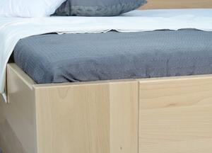 Zvýšená postel s úložným prostorem Matěj, 80x200, 90x200, masiv buk