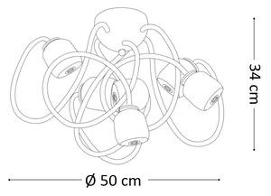 Ideal Lux 174921 přisazené stropní svítidlo Octopus Bianco 6x28W|G9 - bílé