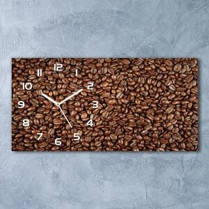 Moderní skleněné hodiny na stěnu Zrnka kávy pl_zsp_60x30_f_61382214