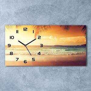 Skleněné hodiny na stěnu Tropická pláž pl_zsp_60x30_f_61252272
