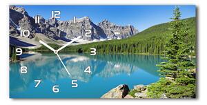 Skleněné hodiny na stěnu Jezero v horách pl_zsp_60x30_f_61685210