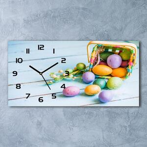 Skleněné hodiny na stěnu Velikonoční vajíčka pl_zsp_60x30_f_61590692
