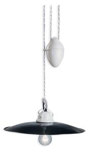 Ferroluce Závěsné retro svítidlo s kladkou POTENZA, ∅ 30 cm, 1xE27