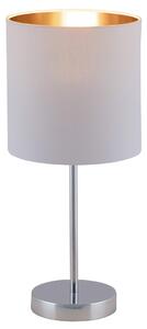 RABALUX 2528 Monica textilní lampička E27 60W bílá/chróm