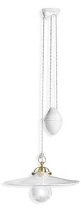 Ferroluce Závěsné svítidlo s kladkou ASTI, ∅ 31 cm, 1xE27