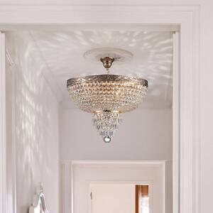 Maytoni Palace lustr s křišťálovým stínidlem, stmívatelný, Mosaz / zlato, Obývací pokoj / jídelna, Sklo, Starožitný