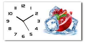 Skleněné hodiny na stěnu tiché Granátové jablko s ledem pl_zsp_60x30_f_62722743