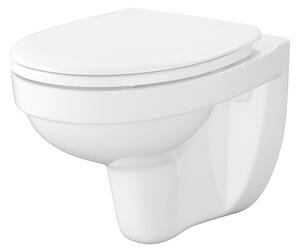 Cersanit Cersania SimpleOn, závěsná WC mísa 52,5x36x37,5 cm + sedátko s pomalým zavíráním z duroplastu, horizontální odpad, bílá, S701-554