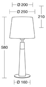 HerzBlut Conico stolní lampa bílá, ořech, 58cm