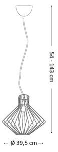 Ideal Lux 167497 závěsné stropní svítidlo Ampolla Nero 1x60W|E27 - černé