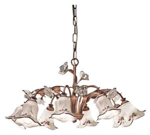 Ferroluce Závěsné vintage svítidlo PISA, ∅ 65 cm, 8xE14