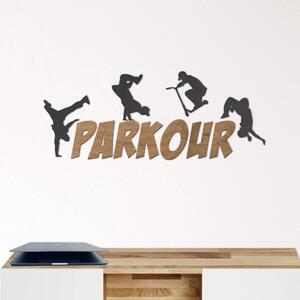 PARKOUR - dřevěný nápis na zeď Šířka 45 cm