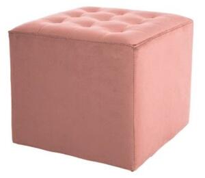 Starorůžový taburet LORI VELVET