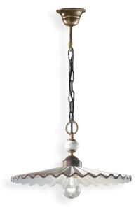 Ferroluce Závěsné retro svítidlo L'AQUILA černý řetěz, Ø 41 cm, 1xE27