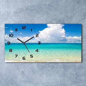Skleněné hodiny na stěnu tiché Rajská pláž pl_zsp_60x30_f_64837925