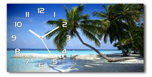 Skleněné hodiny na stěnu Tropická pláž pl_zsp_60x30_f_64894239