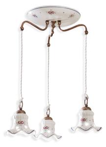 Ferroluce Závěsné retro svítidlo CHIETI, ∅ 50 cm, 3xE14