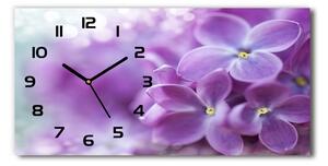 Moderní skleněné hodiny na stěnu Květy bzu pl_zsp_60x30_f_64853789