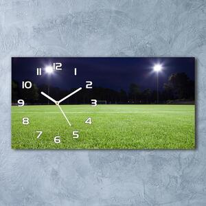 Skleněné hodiny na stěnu Fotbalové hřiště pl_zsp_60x30_f_65103124