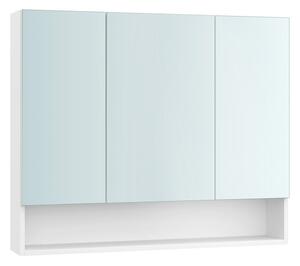 SONGMICS Koupelnová zrcadlová skříňka Vasagle Masli 90 cm bílá